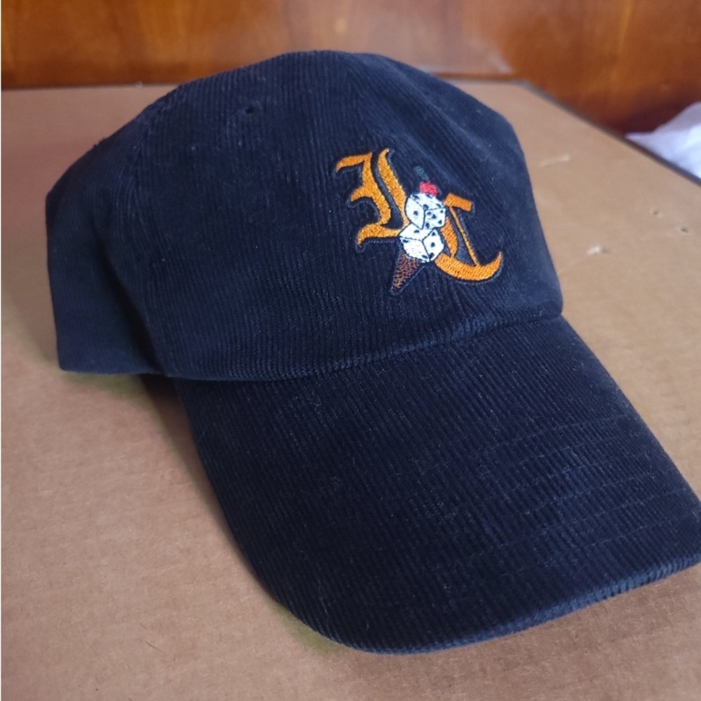 Vintage Ice Cream Adjustable Corduroy Hat RARE